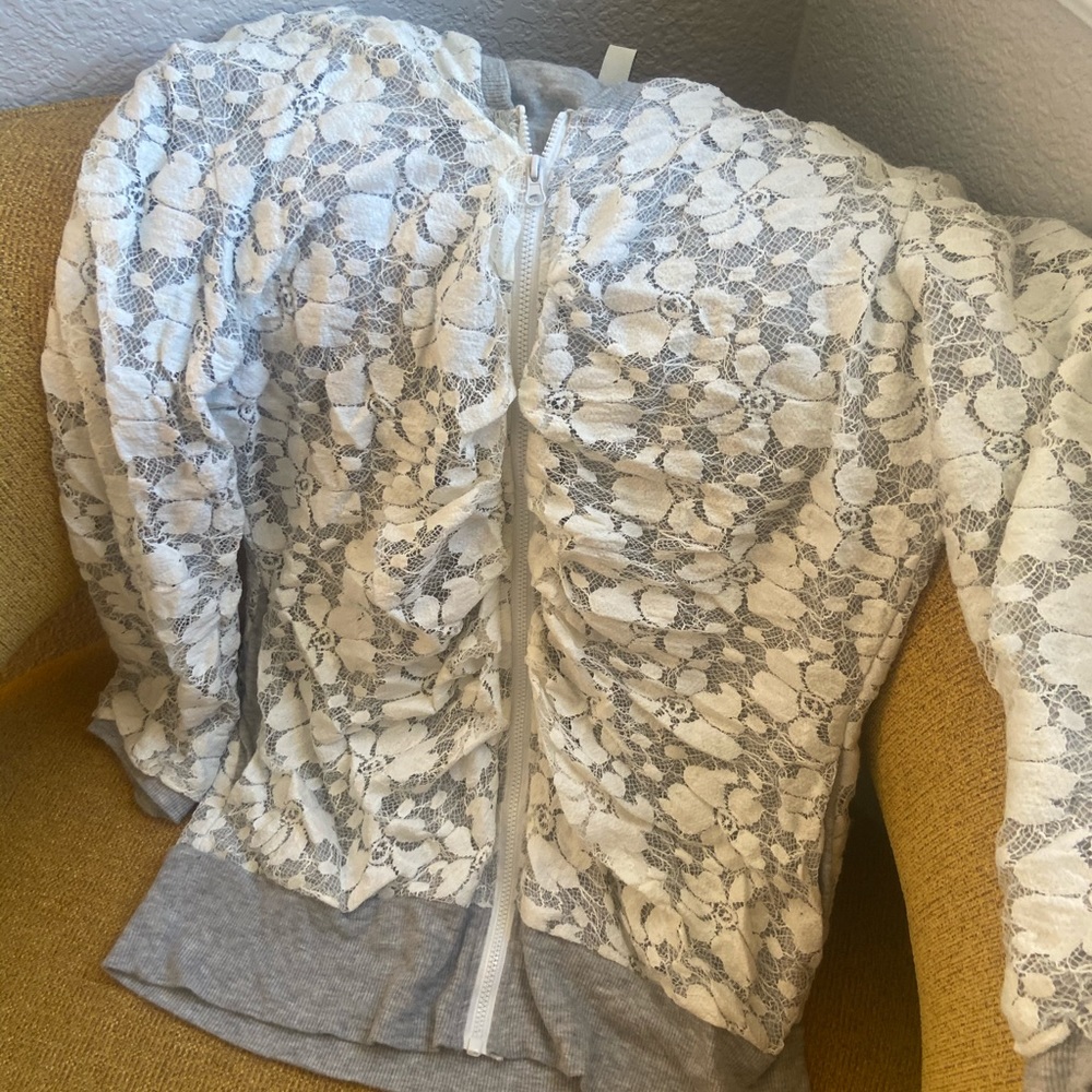 Anthropologie Bordeaux zip up hoodie